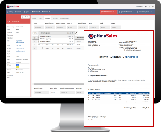 oferty handlowe w crm