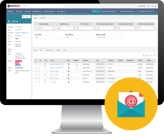integracja z dowolnym programem pocztowym w crm