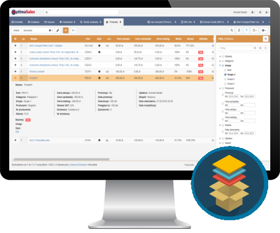 cennik produktów i usług w crm