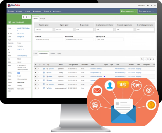 Szablon e-mail w crm