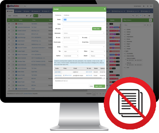 De-duplikacja danych w OptimaSales CRM