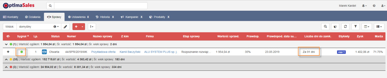 Zarządzanie lejkiem sprzedaży w OptimaSales CRM