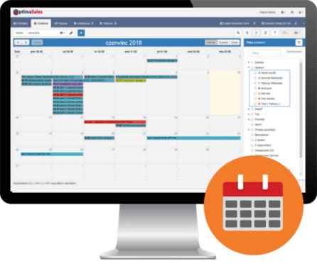 Kalendarz online w Optima Sales CRM
