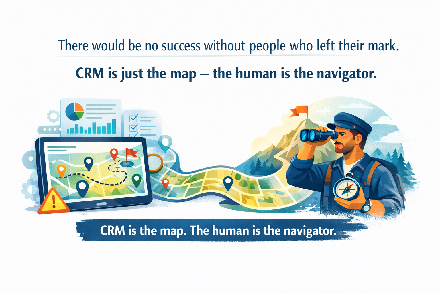 OptimaSales CRM - is just the mapa human is the navigator