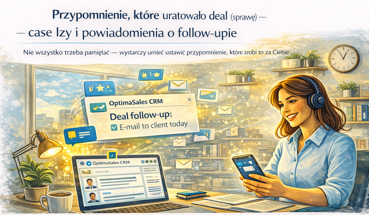 OptimaSales CRM - powiadomienie które uratowało deal-sprawe