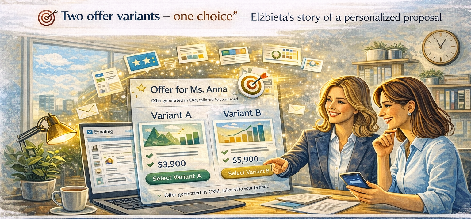 OptimaSales - Personalised offer in CRM