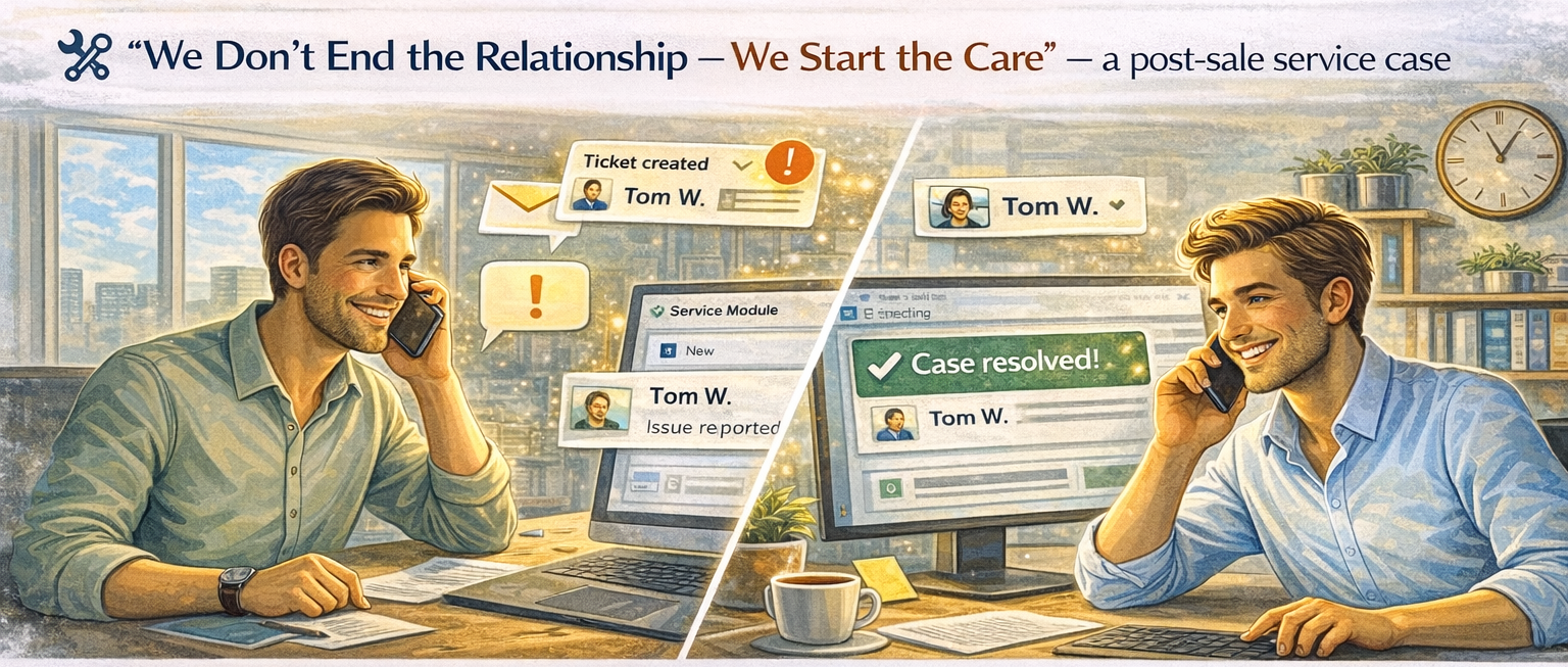 OptimaSales CRM - a post-sale service case